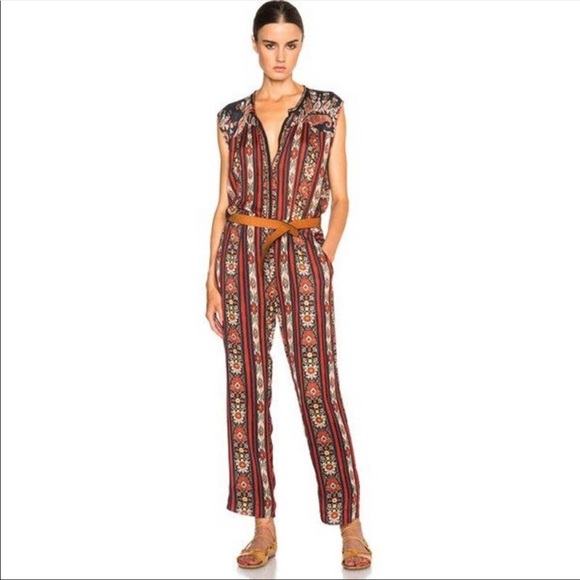 Isabel Marant Pants - Isabel Marant Etoile Tad Paisley Print Jumpsuit-Size Medium